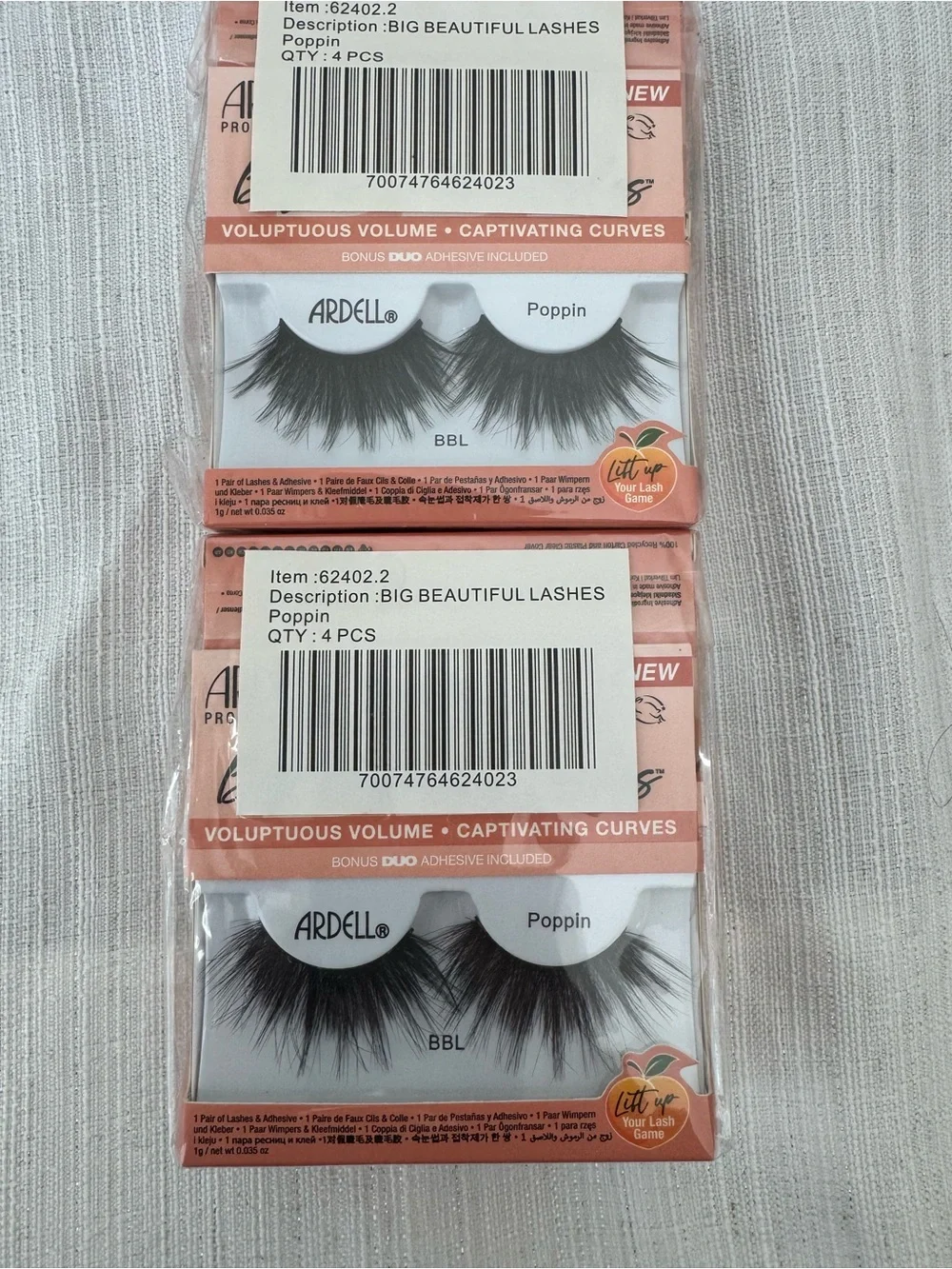 Ardell Big Beautiful Lashes BBL - Poppin (Black) 8 Pack Bundle